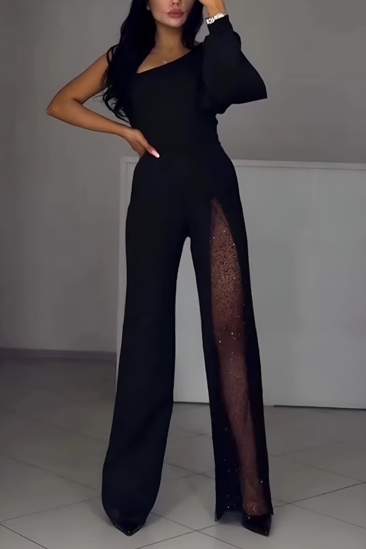 Léonie™ | Elegancki Kombinezon z Szerokimi Nogawkami