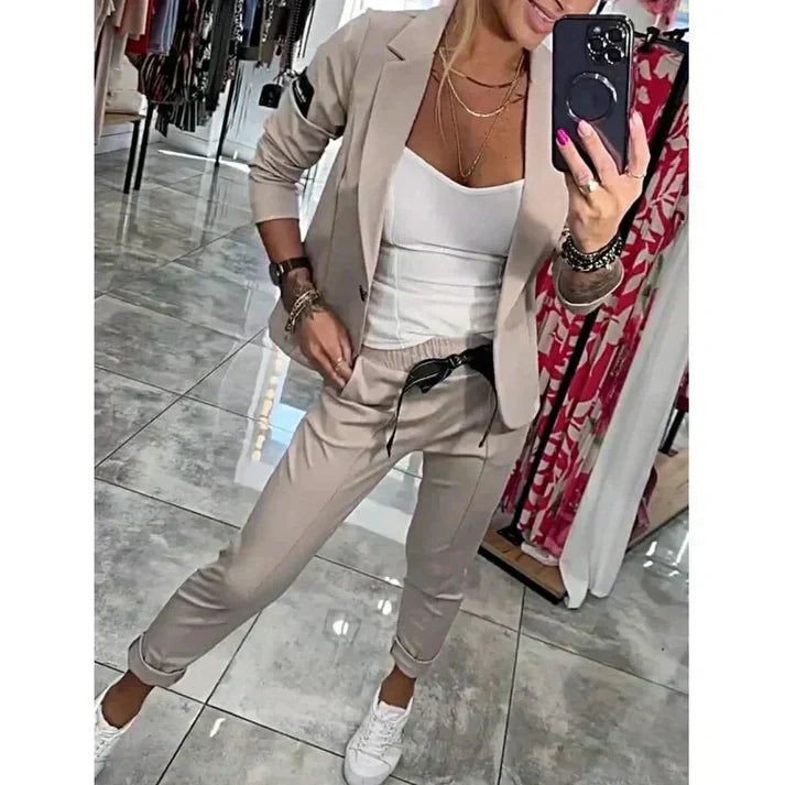 Lauren™ | Elegancki Zestaw Żakietu i Spodni