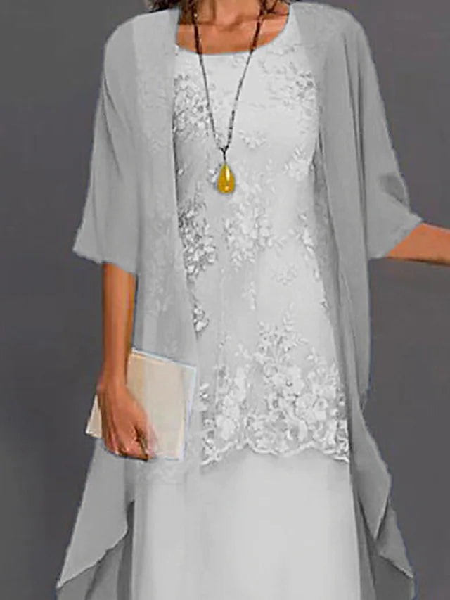 Eleanor™ | Elegancka Dwuczęściowa Sukienka z Szyfonu