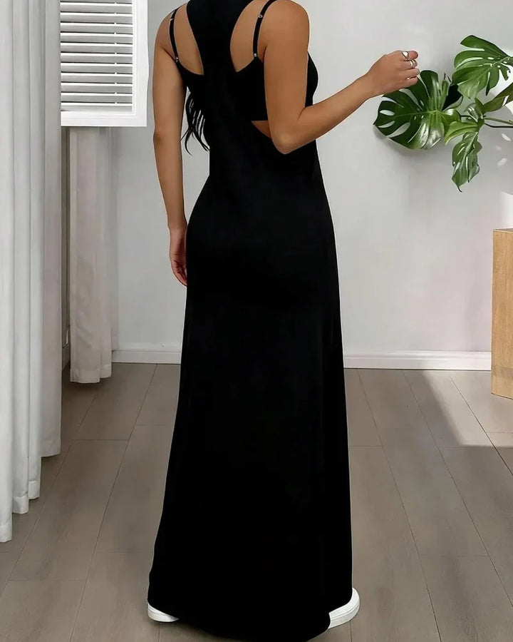 Selena™ | Dwuczęściowy Zestaw z Topem i Sukienką Maxi z Wycięciem