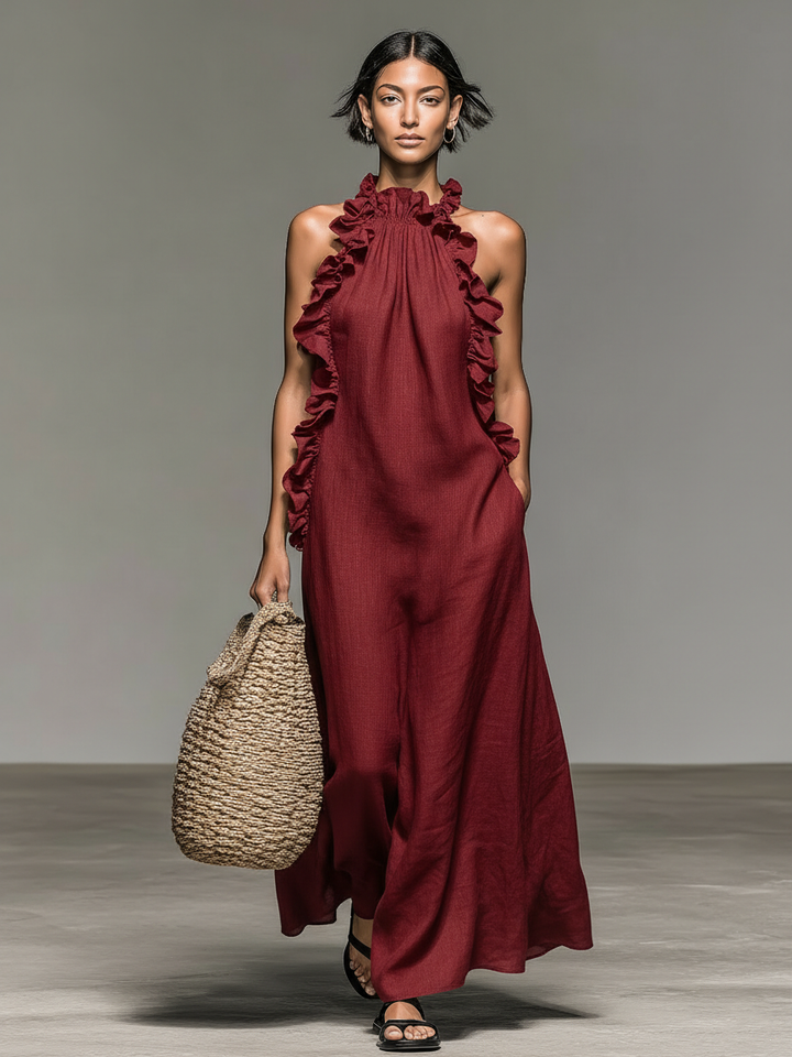 Gladys™ | Sukienka Maxi z Kieszeniami