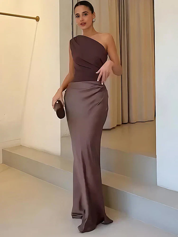 Sophia | Maxi sukienka z poczuciem winy z satyny