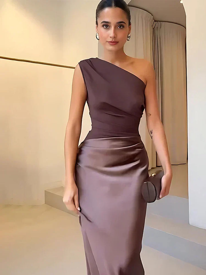 Sophia | Maxi sukienka z poczuciem winy z satyny